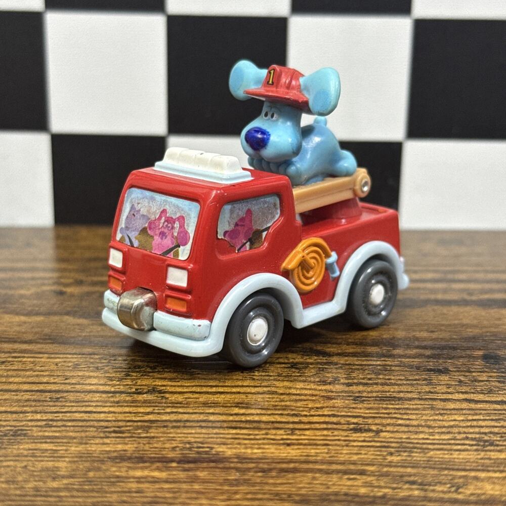 2007 Blues Clues Firetruck Fire Engine Viacom Learning Curve Diecast Periwinkle